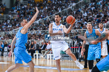 2023-08-04 - 3 MIXALIS LOUNTZIS of Greece during the International Friendly 
match between Greece and Slovenia at OAKA Stadium on August 4, 2023, in
Athens, Greece. - GREECE VS SLOVENIA - FRIENDLY MATCH - BASKETBALL