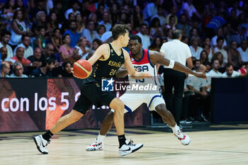 2023-08-13 - Juan Nunez of Spain during City of Malaga Tournament for the Centenary of the FEB, Friendly basketball match between Spain and United States on August 13, 2023 at Palacio de Deportes Jose Maria Martin Carpena in Malaga, Spain - BASKETBALL - FRIENDLY GAME - SPAIN V UNITED STATES - FRIENDLY MATCH - BASKETBALL