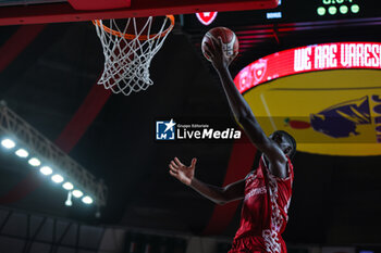 2023-09-13 - Gabe Brown #44 of Pallacanestro Varese OpenJobMetis seen in action during Friendly match new season between Pallacanestro Varese OpenJobMetis and SAM Basket Massagno at Itelyum Arena, Varese, Italy on September 13, 2023 - OPENJOBMETIS VARESE VS SAM BASKET MASSAGNO - FRIENDLY MATCH - BASKETBALL