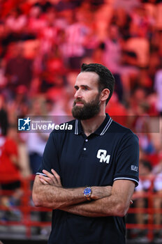 2023-09-17 - Luigi Datome at Vassilis Spanoulis honoring day before the friendly pre-season match between Olympiacos BC and Olimpia Milano at Peace and Friendship Stadium on September 17, 2023, in Athens, Greece. - OLYMPIACOS BC HONORING VASSILIS SPANOULIS, FRIENDLY MATCH OLYMPIACOS VS OLIMPIA MILANO - FRIENDLY MATCH - BASKETBALL