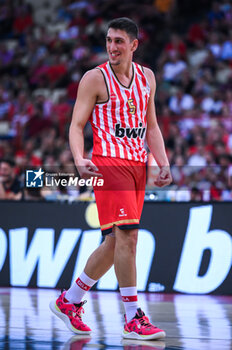 2023-09-17 - 5 Giannoulis Larentzakis
of Olympiacos BC during the friendly match between Olympiacos BC and Olimpia Milano at Peace and Friendship Stadium on September 17, 2023, in Athens, Greece. - OLYMPIACOS BC HONORING VASSILIS SPANOULIS, FRIENDLY MATCH OLYMPIACOS VS OLIMPIA MILANO - FRIENDLY MATCH - BASKETBALL