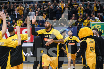 15/03/2023 - AEK BC during the Round of 16, match between AEK BC and Galatasaray Nef at Ano Liossia Olympic Hall on Wednesday 15 March 2023, in Athens, Greece. - AEK BC VS GALATASARAY NEF - CHAMPIONS LEAGUE - BASKET