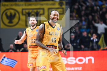 15/03/2023 - 15 MILES ISAIAH of AEK BC during the Round of 16, match between AEK BC and Galatasaray Nef at Ano Liossia Olympic Hall on Wednesday 15 March 2023, in Athens, Greece. - AEK BC VS GALATASARAY NEF - CHAMPIONS LEAGUE - BASKET