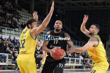 18/10/2023 - Mattia Udom of Dolomiti Trentino Energia in action during the match between Dolomiti Trentino Energia and Dreamland Gran Canaria Club de Baloncesto, regular season of EuroCup BKT 2023/2024 tournament at il T Quotidiano Arena on October 18, 2023, Trento, Italy. - DOLOMITI TRENTINO ENERGIA VS DREAMLAND GRAN CANARIA - EUROCUP - BASKET