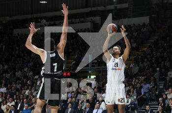 2023-03-24 - Peter Cornelie (Real Madrid) during the Euroleague basketball championship match Segafredo Virtus Bologna Vs. Real Madrid - Bologna, Italy, March 24, 2023 at Segafredo Arena - VIRTUS SEGAFREDO BOLOGNA VS REAL MADRID - EUROLEAGUE - BASKETBALL