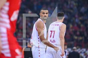 2023-01-06 - 2 TIMOTHE LUWAWU-CABARROT of EA7 Emporio Armani Milan during the Euroleague, Round 17, match between Olympiacos Piraeus and EA7 Emporio Armani Milan at Peace And Friendship Stadium on January 6, 2023 in Athens, Greece. - OLYMPIACOS VS EA7 EMPORIO ARMANI - EUROLEAGUE - BASKETBALL