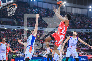 2023-02-03 - 77 SHAQUIELLE MCKISSIC of Olympiacos Piraeus during the Euroleague, Round 23, match between Olympiacos Piraeus and Anadolu Efes at Peace and Friendship Stadium on February 3, 2023, in Athens, Greece. - OLYMPIACOS PIRAEUS VS ANADOLU EFES - EUROLEAGUE - BASKETBALL
