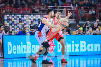 2023-02-03 - 22 VASILIJE MICIC of Anadolu Efes during the Euroleague, Round 23, match between Olympiacos Piraeus and Anadolu Efes at Peace and Friendship Stadium on February 3, 2023, in Athens, Greece. - OLYMPIACOS PIRAEUS VS ANADOLU EFES - EUROLEAGUE - BASKETBALL
