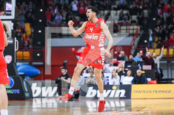 2023-02-03 - 4 MICHALIS LOUNTZIS of Olympiacos Piraeus during the Euroleague, Round 23, match between Olympiacos Piraeus and Anadolu Efes at Peace and Friendship Stadium on February 3, 2023, in Athens, Greece. - OLYMPIACOS PIRAEUS VS ANADOLU EFES - EUROLEAGUE - BASKETBALL