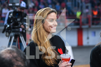 2023-02-03 - Greek professional tennis player MARIA SAKKARI during the Euroleague, Round 23, match between Olympiacos Piraeus and Anadolu Efes at Peace and Friendship Stadium on February 3, 2023, in Athens, Greece. - OLYMPIACOS PIRAEUS VS ANADOLU EFES - EUROLEAGUE - BASKETBALL