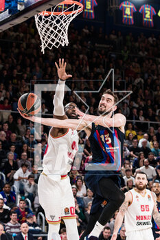 2023-02-24 - Tomas Satoransky of FC Barcelona in action against John Brown of AS Monaco during the Turkish Airlines EuroLeague basketball match between FC Barcelona and AS Monaco on February 24, 2023 at Palau Blaugrana in Barcelona, Spain - BASKETBALL - EUROLEAGUE - FC BARCELONA V AS MONACO - EUROLEAGUE - BASKETBALL