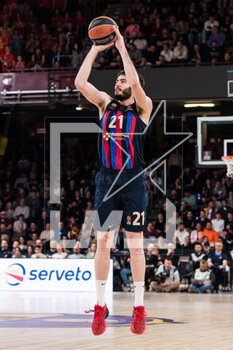 2023-02-24 - Alex Abrines of FC Barcelona during the Turkish Airlines EuroLeague basketball match between FC Barcelona and AS Monaco on February 24, 2023 at Palau Blaugrana in Barcelona, Spain - BASKETBALL - EUROLEAGUE - FC BARCELONA V AS MONACO - EUROLEAGUE - BASKETBALL