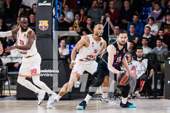 2023-02-24 - Tomas Satoransky of FC Barcelona in action against Elie Okobo of AS Monaco during the Turkish Airlines EuroLeague basketball match between FC Barcelona and AS Monaco on February 24, 2023 at Palau Blaugrana in Barcelona, Spain - BASKETBALL - EUROLEAGUE - FC BARCELONA V AS MONACO - EUROLEAGUE - BASKETBALL