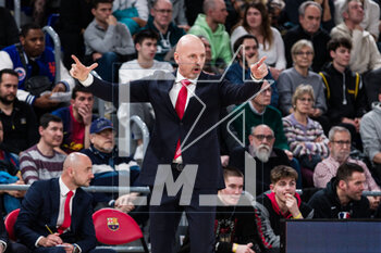 2023-02-24 - Sasa Obradovic, Head coach of AS Monaco during the Turkish Airlines EuroLeague basketball match between FC Barcelona and AS Monaco on February 24, 2023 at Palau Blaugrana in Barcelona, Spain - BASKETBALL - EUROLEAGUE - FC BARCELONA V AS MONACO - EUROLEAGUE - BASKETBALL