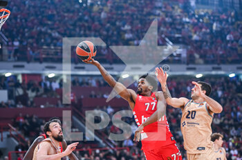07/03/2023 - 77 SHAQUIELLE MCKISSIC of Olympiacos Piraeus during the Euroleague, Round 27, match between Olympiacos Piraeus and FC Barcelona at Peace and Friendship Stadium on March 7, 2023, in Athens, Greece. - OLYMPIACOS PIRAEUS VS FC BARCELONA - EUROLEAGUE - BASKET