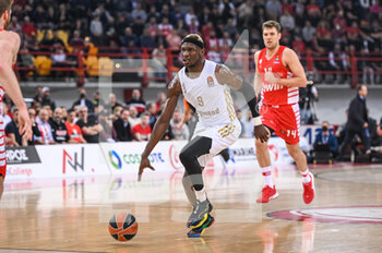 09/03/2023 - 9 ISAAC BONGA of FC Bayern Munich during the Euroleague, Round 28, match between Olympiacos Piraeus and FC Bayern Munich at Peace and Friendship Stadium on March 9, 2023, in Athens, Greece. - OLYMPIACOS PIRAEUS VS FC BAYERN MUNICH - EUROLEAGUE - BASKET