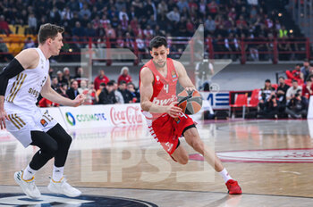 09/03/2023 - 4 MICHALIS LOUNTZIS of Olympiacos Piraeus during the Euroleague, Round 28, match between Olympiacos Piraeus and FC Bayern Munich at Peace and Friendship Stadium on March 9, 2023, in Athens, Greece. - OLYMPIACOS PIRAEUS VS FC BAYERN MUNICH - EUROLEAGUE - BASKET