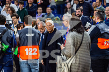 16/03/2023 - Giorgio Armani, owner of EA7 Emporio Armani Olimpia Milano, before the basketball match between Real Madrid and EA7 Emporio Armani Olimpia Milano valid for the matchday 29 of the Euroleague played at Wizink Center in Madrid on Thursday 16 March 2023 - REAL MADRID VS EA7 EMPORIO ARMANI MILANO - EUROLEAGUE - BASKET