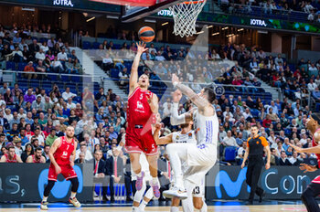16/03/2023 - Kevin Pangos (EA7 Emporio Armani Olimpia Milano) in action during the basketball match between Real Madrid and EA7 Emporio Armani Olimpia Milano valid for the matchday 29 of the Euroleague played at Wizink Center in Madrid on Thursday 16 March 2023 - REAL MADRID VS EA7 EMPORIO ARMANI MILANO - EUROLEAGUE - BASKET
