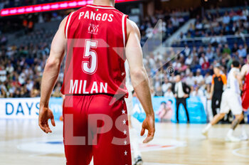 16/03/2023 - Kevin Pangos (EA7 Emporio Armani Olimpia Milano) in action during the basketball match between Real Madrid and EA7 Emporio Armani Olimpia Milano valid for the matchday 29 of the Euroleague played at Wizink Center in Madrid on Thursday 16 March 2023 - REAL MADRID VS EA7 EMPORIO ARMANI MILANO - EUROLEAGUE - BASKET