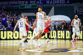 16/03/2023 - Edy Tavares (Real Madrid) and Sergio Rodríguez (Real Madrid) during the basketball match between Real Madrid and EA7 Emporio Armani Olimpia Milano valid for the matchday 29 of the Euroleague played at Wizink Center in Madrid on Thursday 16 March 2023 - REAL MADRID VS EA7 EMPORIO ARMANI MILANO - EUROLEAGUE - BASKET