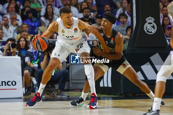 2023-05-10 - 10th May 2023; Wizink Center; Madrid; Spain; Turkish Airlines Euroleague Basketball; Playoff Game 5; Real Madrid vs Partizan Mozzart Bet Belgrade; Edy Walter Tavares (Real Madrid) and Zach Leday (Partizan) 900/Cordon Press - 10TH MAY 2023; TURKISH AIRLINES EUROLEAGUE BASKETBALL; PLAYOFF GAME 5; REAL MADRID VS PARTIZAN MOZZART BET BELGRADE; - EUROLEAGUE - BASKETBALL