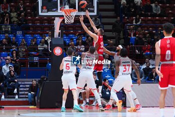 2023-11-09 - Nikola Mirotic (EA7 Emporio Armani Olimpia Milano) & Xabi Lopez-Arostegui (Valencia Basket) - EA7 EMPORIO ARMANI MILANO VS VALENCIA BASKET - EUROLEAGUE - BASKETBALL