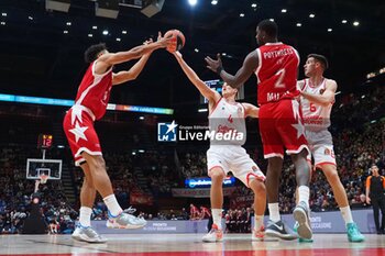 2023-11-09 - Maodo Lo (EA7 Emporio Armani Olimpia Milano) & Jaime Pradilla (Valencia Basket) - EA7 EMPORIO ARMANI MILANO VS VALENCIA BASKET - EUROLEAGUE - BASKETBALL