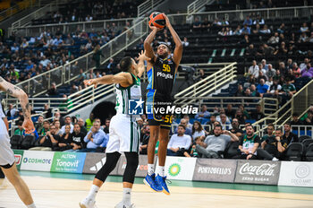 2023-10-20 - 50 Bonzie Colson of Maccabi Playtika Tel Aviv during the Euroleague, Round 4, match between Panathinaikos Athens and Maccabi Playtika Tel Aviv at Oaka Altion on October 20, 2023, in Athens, Greece. - PANATHINAIKOS ATHENS VS MACCABI PLAYTIKA TEL AVIV - EUROLEAGUE - BASKETBALL