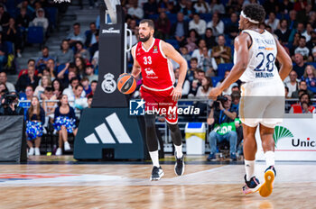 2023-10-19 - Nikola Mirotic (EA7 Emporio Armani Olimpia Milano) during the basketball game between Real Madrid and EA7 Emporio Armani Olimpia Milano valid for the round 04 of the Euroleague competition played at Wizink Center in Madrid, Spain on Thursday 19 October 2023 - REAL MADRID VS OLIMPIA MILANO - EUROLEAGUE - BASKETBALL
