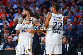 2023-10-26 - 26th October 2023; Wizink Center; Madrid; Spain; Turkish Airlines Euroleague Basketball; Real Madrid vs FC Barcelona; Vincent Poirier (Real Madrid) and Edy Walter Tavares (Real Madrid) EUROLEAGUE Real Madrid - FC Barcelona 900/Cordon Press - EUROLEAGUE BASKETBALL: REAL MADRID VS FC BARCELONA - EUROLEAGUE - BASKETBALL