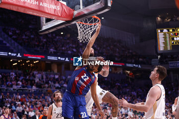 2023-10-26 - Jabari Parker of FC Barcelona and Vincent Poirier of Real Madrid during the Turkish Airlines EuroLeague basketball match between Real Madrid and FC Barcelona on October 26, 2023 at Wizink Center in Madrid, Spain - BASKETBALL - EUROLEAGUE - REAL MADRID V FC BARCELONA - EUROLEAGUE - BASKETBALL