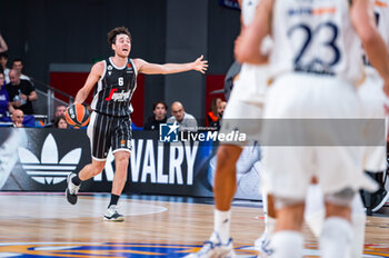 2023-11-09 - Alessandro Pajola of Virtus Bologna seen in action during the Euroleague 2022/23 match between Real Madrid and Virtus Bologna at Wizink Center in Madrid, Spain. - REAL MADRID VS VIRTUS BOLOGNA - EUROLEAGUE - BASKETBALL