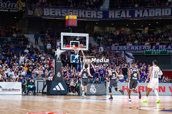 2023-11-09 - Fabien Causeur of Real Madrid seen in action during the Euroleague 2022/23 match between Real Madrid and Virtus Bologna at Wizink Center in Madrid, Spain. - REAL MADRID VS VIRTUS BOLOGNA - EUROLEAGUE - BASKETBALL