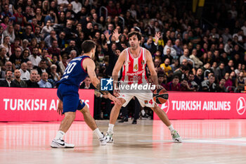 2023-11-10 - Milos Teodosic of Crvena Zvezda during the Turkish Airlines EuroLeague basketball match between FC Barcelona and KK Crvena Zvezda on November 10, 2023 at Palau Blaugrana in Barcelona, Spain - BASKETBALL - EUROLEAGUE - FC BARCELONA V CRVENA ZVEZDA - EUROLEAGUE - BASKETBALL