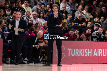 2023-11-10 - Roger Grimau, Head coach of Fc Barcelona during the Turkish Airlines EuroLeague basketball match between FC Barcelona and KK Crvena Zvezda on November 10, 2023 at Palau Blaugrana in Barcelona, Spain - BASKETBALL - EUROLEAGUE - FC BARCELONA V CRVENA ZVEZDA - EUROLEAGUE - BASKETBALL