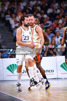 2023-11-16 - 16th November 2023; Wizink Center; Madrid; Spain; Turkish Airlines Euroleague Basketball; Real Madrid vs AS Monaco; Sergio Llull (Real Madrid) and Dzanan Musa (Real Madrid)Spain La Liga soccer match Euroleague Basketball Real Madrid vs AS Monaco 900/Cordon Press - LA LIGA: EUROLEAGUE BASKETBALL REAL MADRID VS AS MONACO - EUROLEAGUE - BASKETBALL