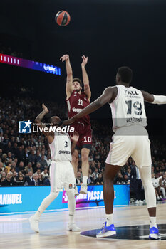 2023-11-23 - Leandro BOLMARO of Bayern Munich and Paris LEE of Lyon and Youssoupha FALL of Lyon during the Turkish Airlines EuroLeague basketball match between LDLC Asvel and Bayern Munich on November 23, 2023 at LDLC Arena in Décines-Charpieu near Lyon, France - BASKETBALL - EUROLEAGUE - ASVEL V BAYERN MUNICH - EUROLEAGUE - BASKETBALL