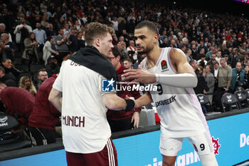 2023-11-23 - Timothe LUWAWU-CABARROT of Lyon and Andreas OBST of Bayern Munich during the Turkish Airlines EuroLeague basketball match between LDLC Asvel and Bayern Munich on November 23, 2023 at LDLC Arena in Décines-Charpieu near Lyon, France - BASKETBALL - EUROLEAGUE - ASVEL V BAYERN MUNICH - EUROLEAGUE - BASKETBALL
