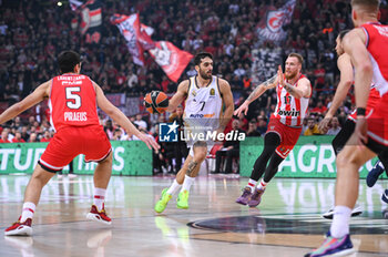 2023-12-05 - 7 Facundo Campazzo of Real Madrid during the Euroleague, Round 12, match between Olympiacos Piraeus and Real Madrid at Peace and Friendship stadium on December 5, 2023, in Piraeus, Greece. - OLYMPIACOS PIRAEUS VS REAL MADRID - EUROLEAGUE - BASKETBALL