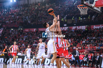 2023-12-05 - 12 Carlos Alocen of Real Madrid during the Euroleague, Round 12, match between Olympiacos Piraeus and Real Madrid at Peace and Friendship stadium on December 5, 2023, in Piraeus, Greece. - OLYMPIACOS PIRAEUS VS REAL MADRID - EUROLEAGUE - BASKETBALL