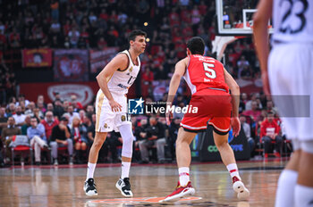 2023-12-05 - 12 Carlos Alocen of Real Madrid during the Euroleague, Round 12, match between Olympiacos Piraeus and Real Madrid at Peace and Friendship stadium on December 5, 2023, in Piraeus, Greece. - OLYMPIACOS PIRAEUS VS REAL MADRID - EUROLEAGUE - BASKETBALL