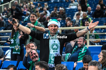 2023-12-07 - Panathinaikos AKTOR Athens supporters are having fun during the Euroleague, Round 13, match between Panathinaikos AKTOR Athens and Real Madrid at OAKA Altion Arena on December 7, 2023, in Athens, Greece. - PANATHINAIKOS AKTOR ATHENS VS REAL MADRID - EUROLEAGUE - BASKETBALL