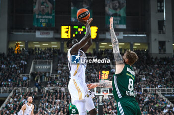 2023-12-07 - 30 Eli Ndiaye of Real Madrid during the Euroleague, Round 13, match between Panathinaikos AKTOR Athens and Real Madrid at OAKA Altion Arena on December 7, 2023, in Athens, Greece. - PANATHINAIKOS AKTOR ATHENS VS REAL MADRID - EUROLEAGUE - BASKETBALL