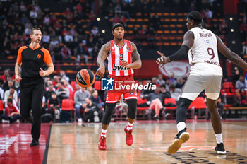 2023-12-08 - 3 Isaiah Canaan of Olympiacos Piraeus during the Euroleague, Round 13, match between Olympiacos Piraeus and FC Bayern Munich at Peace and Friendship stadium on December 8, 2023, in Piraeus, Greece. - OLYMPIACOS PIRAEUS VS FC BAYERN MUNICH - EUROLEAGUE - BASKETBALL