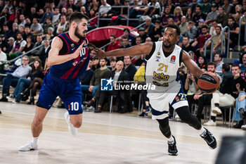 2023-12-08 - Dyshawn Pierre of Fenerbahce and Nikola Kalinic of FC Barcelona during the Turkish Airlines EuroLeague basketball match between FC Barcelona and Fenerbahce Beko Istanbul on December 8, 2023 at Palau Blaugrana in Barcelona, Spain - BASKETBALL - EUROLEAGUE - FC BARCELONA V FENERBAHCE - EUROLEAGUE - BASKETBALL