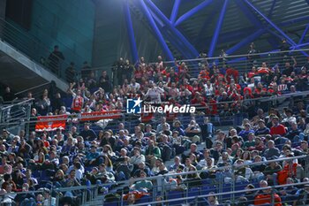 2023-01-25 - 25th January 2023; Wizink Center; Madrid; Spain; Turkish Airlines Euroleague Basketball; Real Madrid vs Olympiacos Piraeus; supporters of Olympiacos 900/Cordon Press - EUROLEAGUE REAL MADRID - OLYMPIACOS PIRAEUS - EUROLEAGUE - BASKETBALL