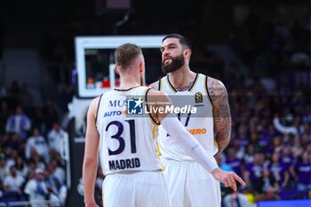 2023-01-25 - 25th January 2023; Wizink Center; Madrid; Spain; Turkish Airlines Euroleague Basketball; Real Madrid vs Olympiacos Piraeus; Dzanan Musa (Real Madrid) and Vincent Poirier (Real Madrid) 900/Cordon Press - EUROLEAGUE REAL MADRID - OLYMPIACOS PIRAEUS - EUROLEAGUE - BASKETBALL