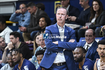 2023-05-16 - Vincent Collet (coach) during the French championship, Betclic Elite basketball match between Metropolitans 92 (Boulogne-Levallois) and Paris Basketball on May 16, 2023 at Palais des Sports Marcel Cerdan in Levallois, France - BASKETBALL - FRENCH CHAMP - METROPOLITANS V PARIS - FRENCH PRO A - BASKETBALL