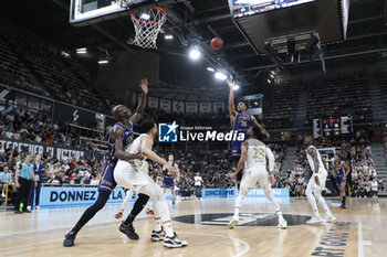 2023-06-04 - Armel TRAORE of Metropolitans and David LIGHTY of Lyon and Amine NOUA of Lyon and during the French championship, Betclic Elite Basketball match, Playoffs Match 4 between LDLC Asvel and Metropolitans 92 (Boulogne - Levallois) on June 4, 2023 at Astroballe in Villeurbane, France - BASKETBALL - FRENCH CHAMP - ASVEL V METROPOLITANS - FRENCH PRO A - BASKETBALL